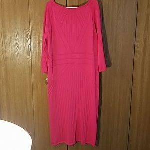 New York and Company pink sweater dress